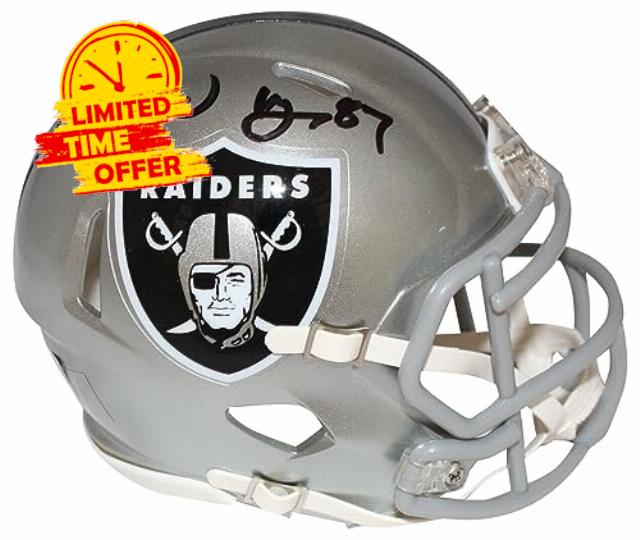 Michael Mayer Signed Las Vegas Raiders Flash Mini Helmet Beckett