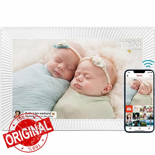 FRAMEO Digital Photo Frame 10.1 inch with 32G Internal Storage Smart WiFi Digital Picture Frame