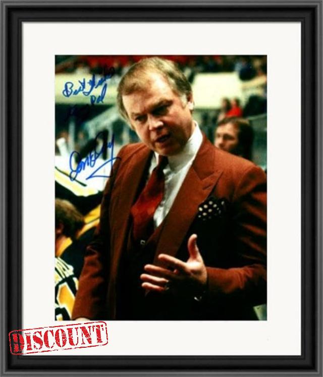 Don Cherry autographed 8x10 photo (Boston Bruins Legendary Coach) #SC9 Matted Framed - Autographed NHL Photos