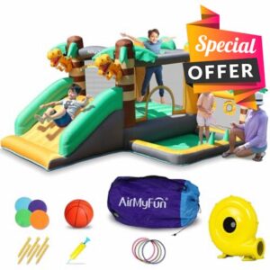 Inflatable Bounce House for Toddlers 5-12: Dinosaur Large Bounce Houses with Blower Toddler Jump Indoor 8-12 Kids Big inflables Bouncy Bouncer Castle with Slide for Backyard Kid Children Birthday Gift