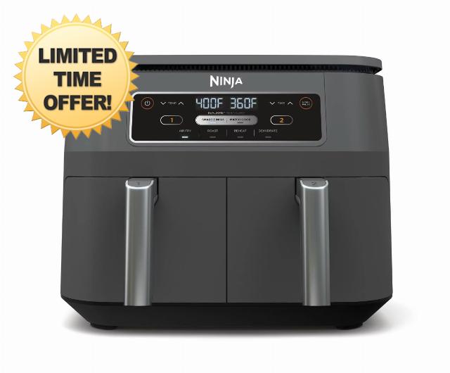 Ninja Foodi 4-in-1 8-Quart. 2-Basket Air Fryer with DualZone Technology- Air Fry