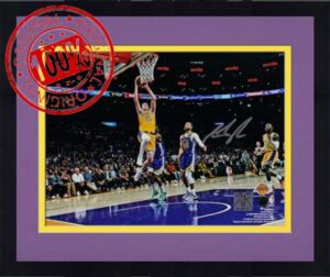 Framed Austin Reaves Los Angeles Lakers Autographed 8" x 10" Dunk Vs. Golden State Warriors Photograph - Autographed NBA Photos
