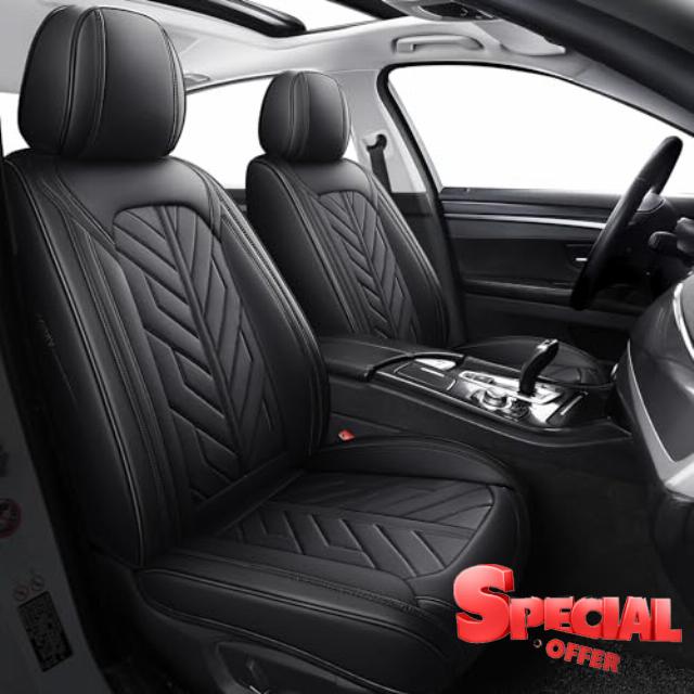 Tomatoman Front Seat Covers Compatible with Hyundai Tucson Nissan Altima Sentra Maxima Rogue Versa Honda Insight Accord Hrv Odyssey CRV Car Cusions(2PCS Front/Black)