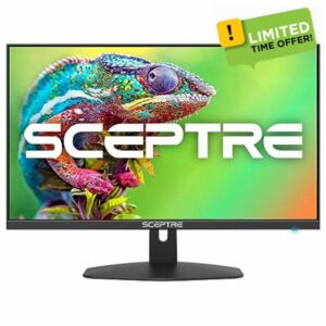 Sceptre New 24-inch Gaming Monitor 100Hz 1ms DisplayPort HDMI x2 100% sRGB AMD FreeSync Build-in Speakers