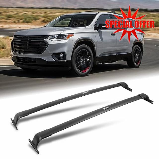 AUXPACBO 220 LBS Roof Rack Cross Bars Fit for Chevrolet Traverse 2018 2019 2020 2021 Black Crossbars Luggage Carrier Bars
