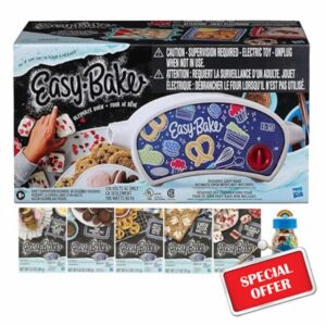 Easy Bake Oven Easy Bake Ultimate Oven Baking Bundle (Oven + 5 Mixes + Rainbow Sprinkles) for Kids 8yrs and Up