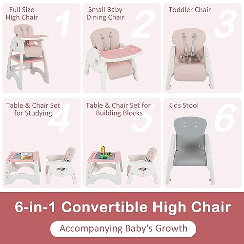 6 in 1 Convertible Highchair for Babies & Toddlers