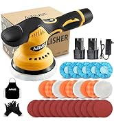 AUTIWOZ Cordless Car Buffer Polisher Dual Action 5 Inch Portable Polishing Waxer Machine Kit 2500...