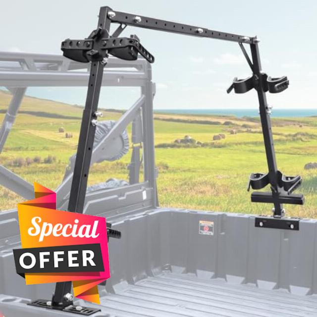 UTV Gun Mount - StarknightMT Sporting Clays UTV Gun Rack Compatible with Polaris Ranger General Pioneer Golf Cart SXS Quick-Draw 4 Cargo Bed Gun Holders