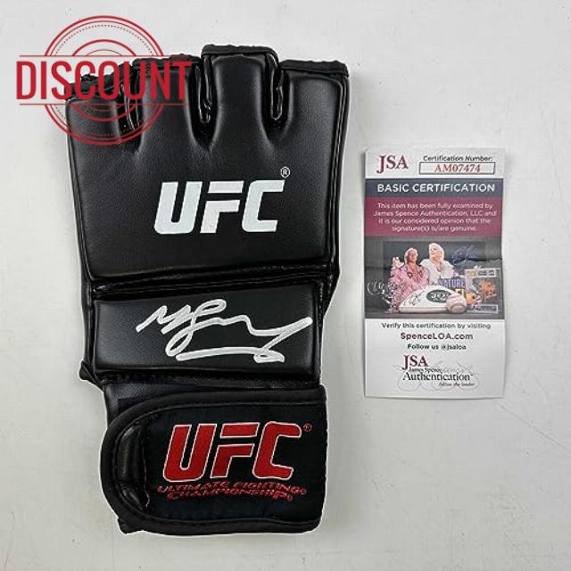 Autographed/Signed Michael Bisping UFC MMA Black Fighting Glove JSA COA Auto