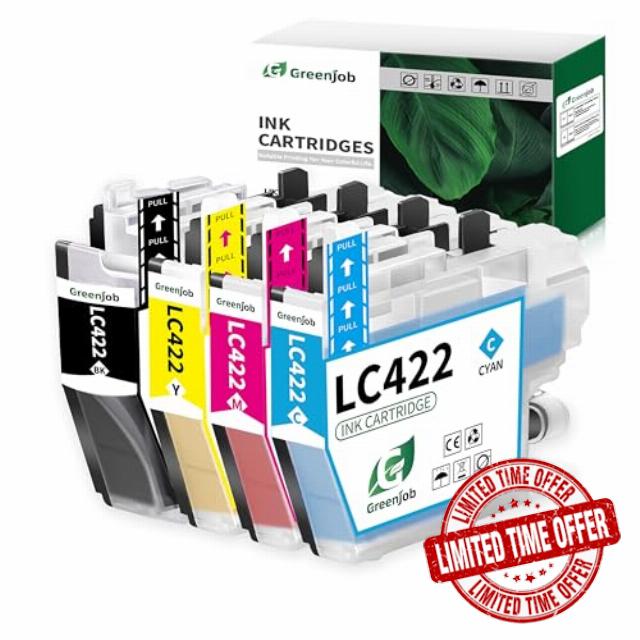 Greenjob LC422 Ink Cartridges Replacement for Brother LC-422 LC-422XL LC-422XLVAL Ink Cartridges Multipack Compatible with Brother MFC-J5340DW MFC-J5345DW MFC-J5740DW MFC-J6540DW MFC-J6940DW (4-Pack)
