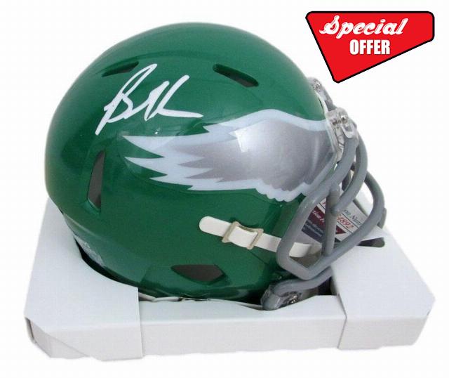 Brandon Graham Autographed Kelly Mini Speed Football Helmet Eagles JSA 183547 - Autographed NFL Helmets