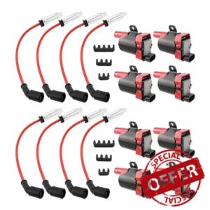 AUTOKAY Round Ignition Coil Spark Plug Pack For Chevy Silverado for GMC LS1 LS3 4.8 5.3 6.0L
