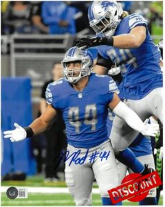Malcolm Rodriguez Autographed Detroit Lions 8x10 Photo #3 - Autographed NFL Photos