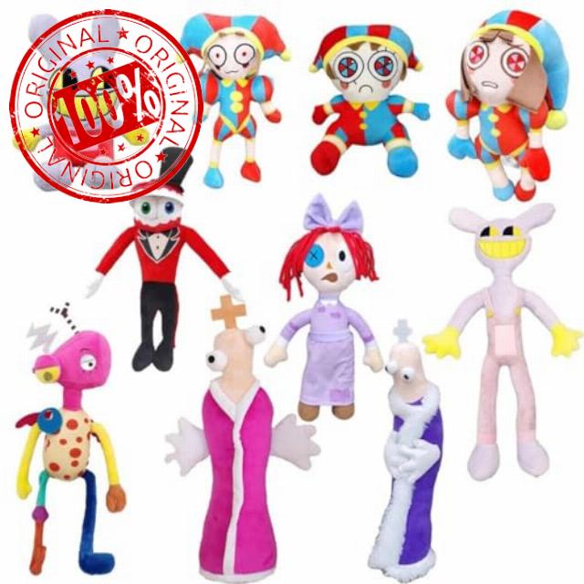 Takezuaa The Amazing Digital Circus Plush 25-30cm The Amazing Digital Circus Pomni Jax Plush Toy Cartoon Animal Figure Suitable for Anime Fans' Collection