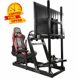 Marada Sim Racing Cockpit Wheel Stand Adjustable Aluminum Fit for Thrustmaster
