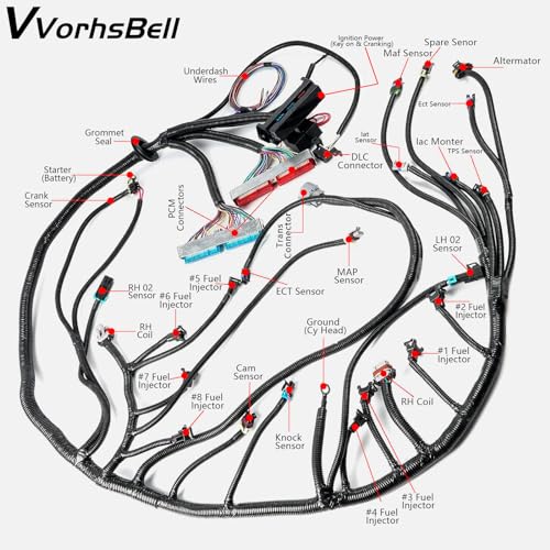 LS Engine DBC Standalone Wiring Harness Fit for 1997-2006 GM DBC LS1 Vortec 4.8L 5.3L 6.0L