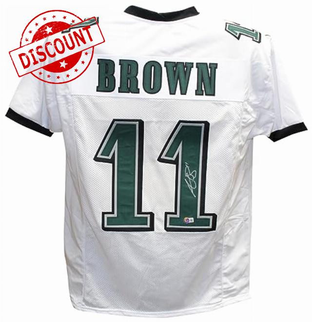 Aj Brown Autographed/Signed Pro Style White Jersey Beckett