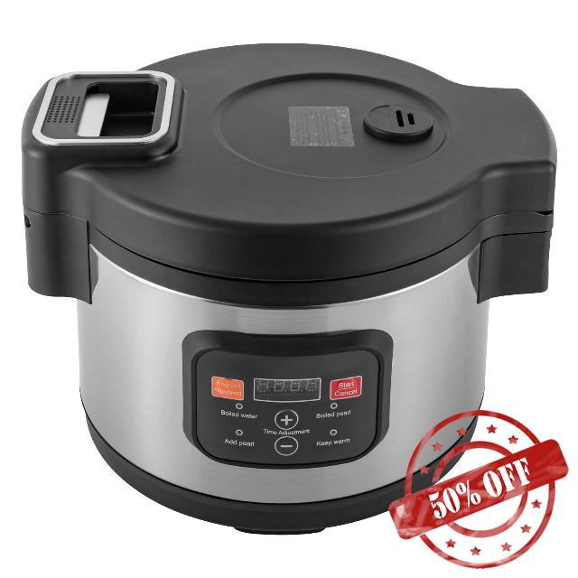 Commercial Boba Pot 12L Automatic Tapioca Boba Maker Pearl Cooker 1850W Non-stick Pearl Maker w/Touchscreen&Timer Function for Bubble Tea Boba Tea Sago Pearl Milk Tea 110V