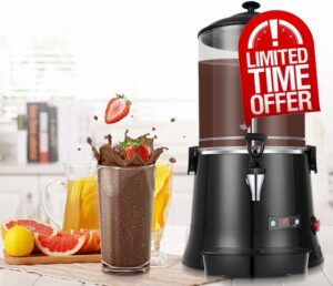 YUCHENGTECH 10L Commercial Hot Chocolate Maker Machine Commercial Chocolate Heating and Mixing Machine Hot Chocolate Dispenser Warmer for Heating Chocolate Coffee Milk Tea CE Certification 110V (10L)
