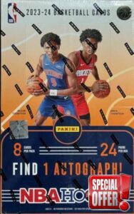 2023-24 Panini Hoops Basketball Hobby Box (24 Packs/8 Cards: 1 Auto) - Sportscard Superstore