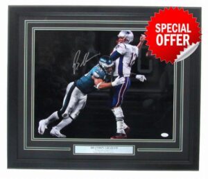 Brandon Graham Eagles SB LII Signed 16x20 Spotlight Photo Framed JSA 141104 - Autographed NFL Photos