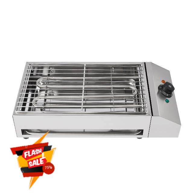 1800w Countertop Electric Griddle Flat Top Grill Portable Barbecue Grill Countertop Smokeless Indoor Grill Non-Stick Cooking Removable Plate BBQ Grill with Removable Temperature Control 110V