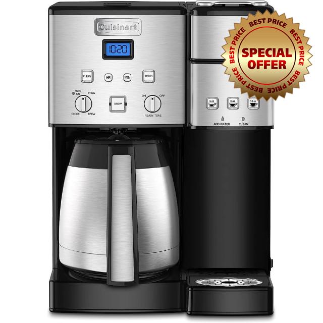 Cuisinart SS-20P1FR Coffee Center 10-Cup Thermal Coffeemaker and Single-Serve Brewer (Renewed)