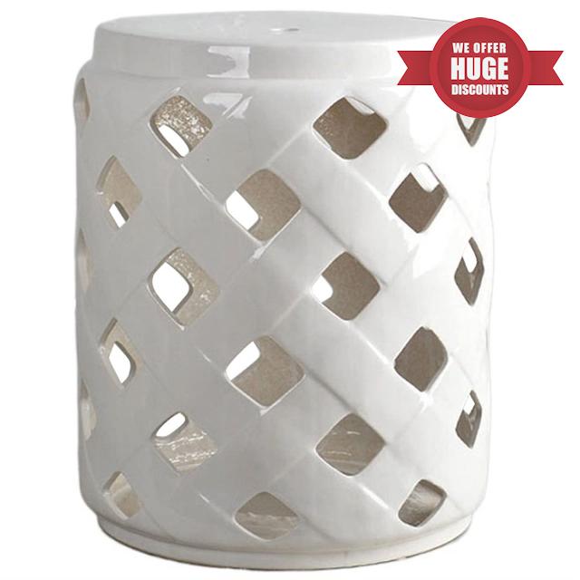 XARONF Decorative Ceramic Garden Stool