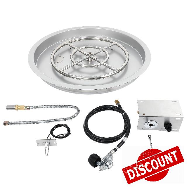 GCCSJ 25" Round Stainless Steel Gas Burner Pan