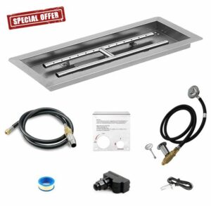 BBQMANN 30x10 inch Drop-in Firepit Burner Kit