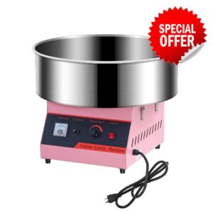 KODOM Cotton Candy Machine 1050W Electric Commercial Cotton Candy Maker w/Stainless Steel Bowl Candy Floss Machine Gift for Kids Birthday