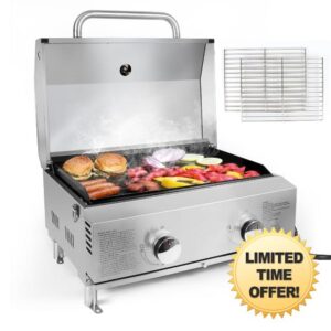 Broil-X Portable Flat Top Grill with Hood