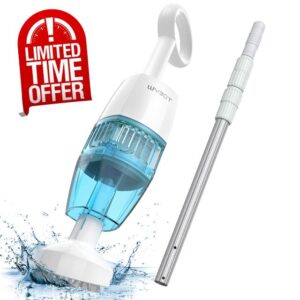 WYBOT New Upgraded Cordless Pool Vacuum with 60 Mins Long Runinng Time and Telescopic Pole