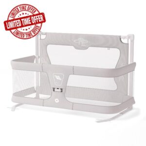 Baby in Bed for Co Sleeper Folding Crib 3 in 1 Mesh Bumper Baby Bedside Sleeper Toddler Bed Rail Guard Bedrail