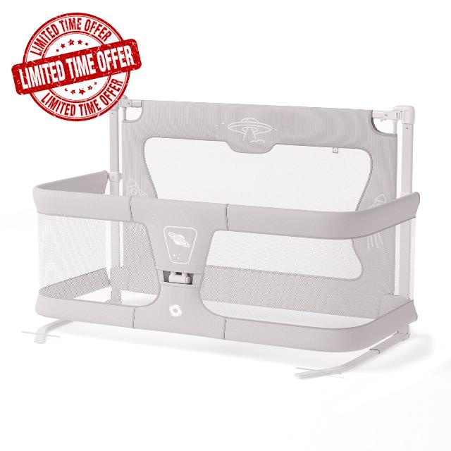 Baby in Bed for Co Sleeper Folding Crib 3 in 1 Mesh Bumper Baby Bedside Sleeper Toddler Bed Rail Guard Bedrail