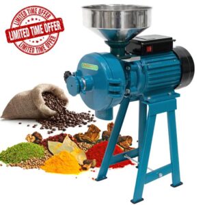 ABORON 3000W Wet & Dry Electric Grain Mill Grinder - Rice Wheat Corn Grinder Machine | Flour Mill | Molino de Maiz Electrico (K16DDMFJ-LV)