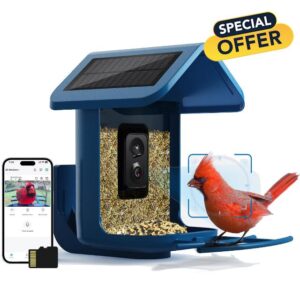 OnlyFly Bird Feeder with Camera Wireless Outdoor - Smart Bird Feeder Camera 1080P HD for Bird Watching