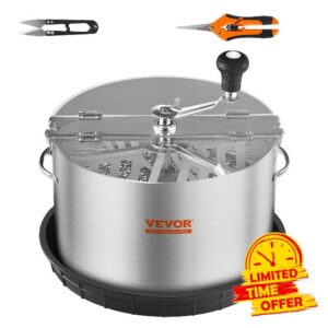 VEVOR 16 inch Stainless Steel Leaf Trimmer with Clear Visibility Dome and Hand Pruners for Cutting Leaves