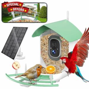 DEBARK® Smart Wild Bird Feeder with Camera Solar Powered