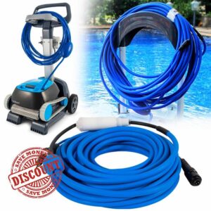 Sunluway 9995862 18M DIY Cable & Swivel 2 Wire Replacement Parts for Dolphin Pool Cleaners M200