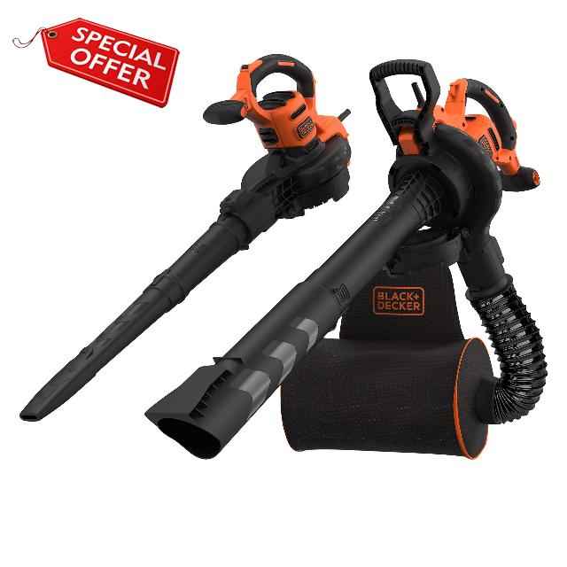 Black+Decker 3-in-1 Electric Leaf Vac & Leaf Blower (3000 Watt