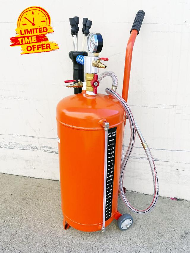 Premium Tools and Accessories For 6 Gallon Oil Extractor Extract Fluid Evacuator Tank Vacuum Evacuate w/6 Adapters Mod-RTX-1317