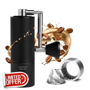 TIMEMORE Manual Coffee Grinder Stainless Steel Coffee Bean Grinder with Foldable Handle Chestnut C3 ESP PRO Internal Adjustable Setting
