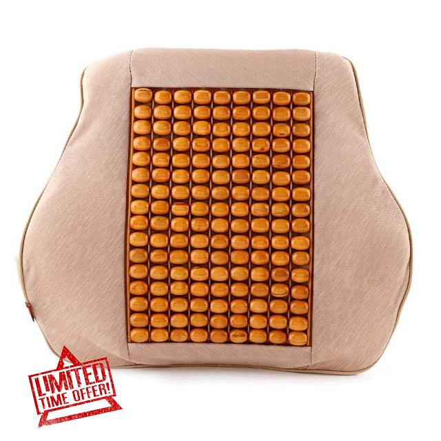 ZZBJ Car Seat Support Cushion Wood Beads Waist Back Massage Pad for Auto Office Home (Color : D)