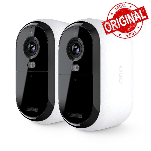 Arlo Essential 2K Outdoor Security Camera (2nd Generation) – 2 Pack – Outdoor & Indoor Wireless Camera