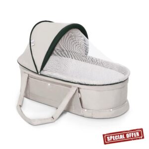 Kiss My Heart Baby Travel Bassinet Portable Bassinet for Baby Portable Baby Bed Travel Mini Baby Cribs Co Sleeper for Baby in Bed with 2 in 1 Canopy for Newborn