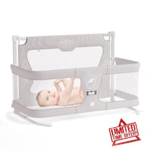Bedside Bassinet for Co Sleeper Folding Portable Crib