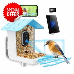Euphoricca Bird Feeder with Camera Wireless Outdoor