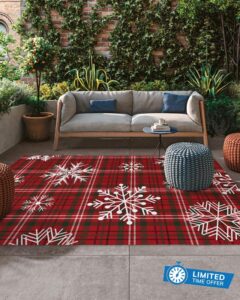 Christmas Outdoor Rug Plastic Straw Rug Patio Rugs Water Absorbent